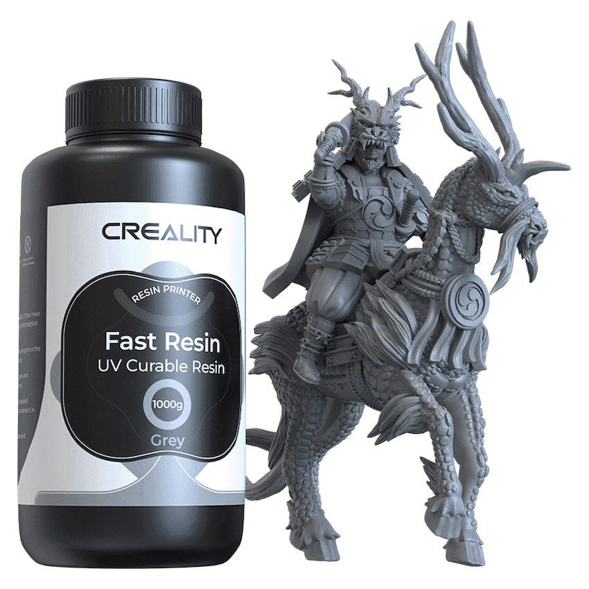 Creality Quick Resin – Grey (1kg) – Black Plastic Bottle
