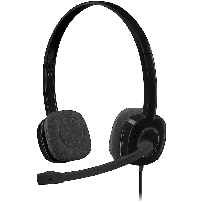 Logitech(R) H151 Stereo Wired Headset – Black