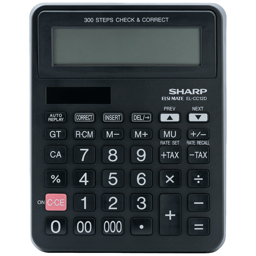 Sharp EL-CC12D Desk Calculator – CheckCorrect Tax