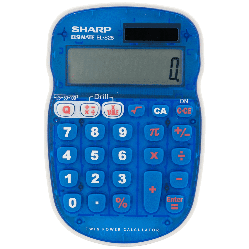 Sharp EL-S25 Calculator – Blue – Blister