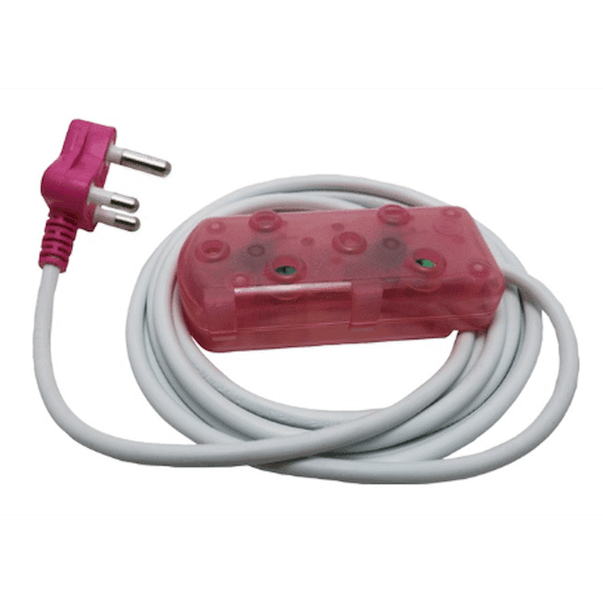 Ellies 2-Way Light-Duty Coloured Extension Lead – 5m