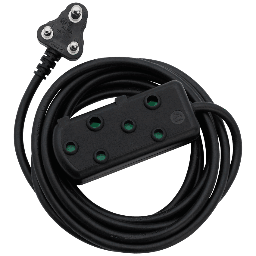 Ellies Side-by-Side Heavy-Duty Extension Lead – 3m – Black