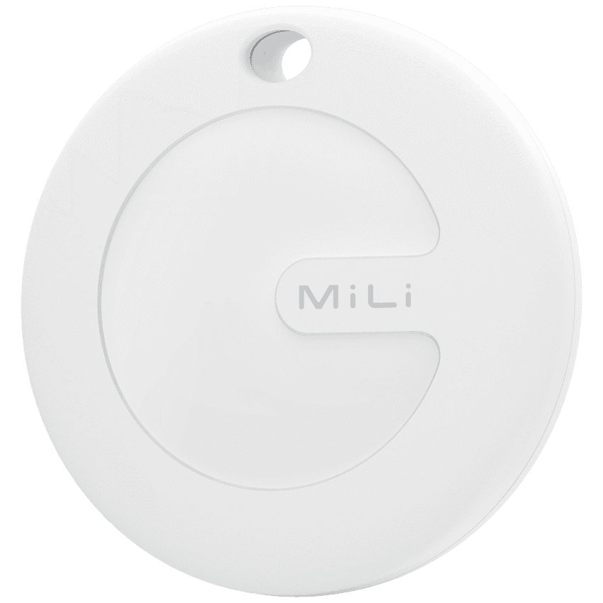MiTag Apple-Compatible Tag with Leather Keychain Accessory – 1 Pack