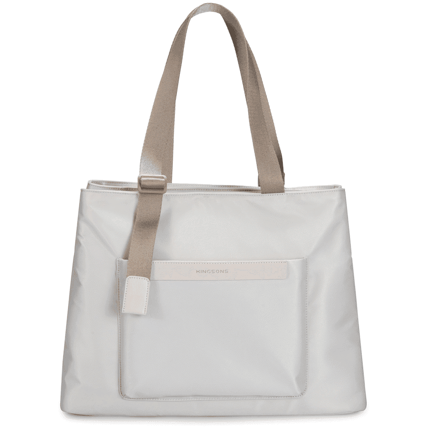 Kingsons Echo Ladies 15.6″ Laptop Tote Bag Beige