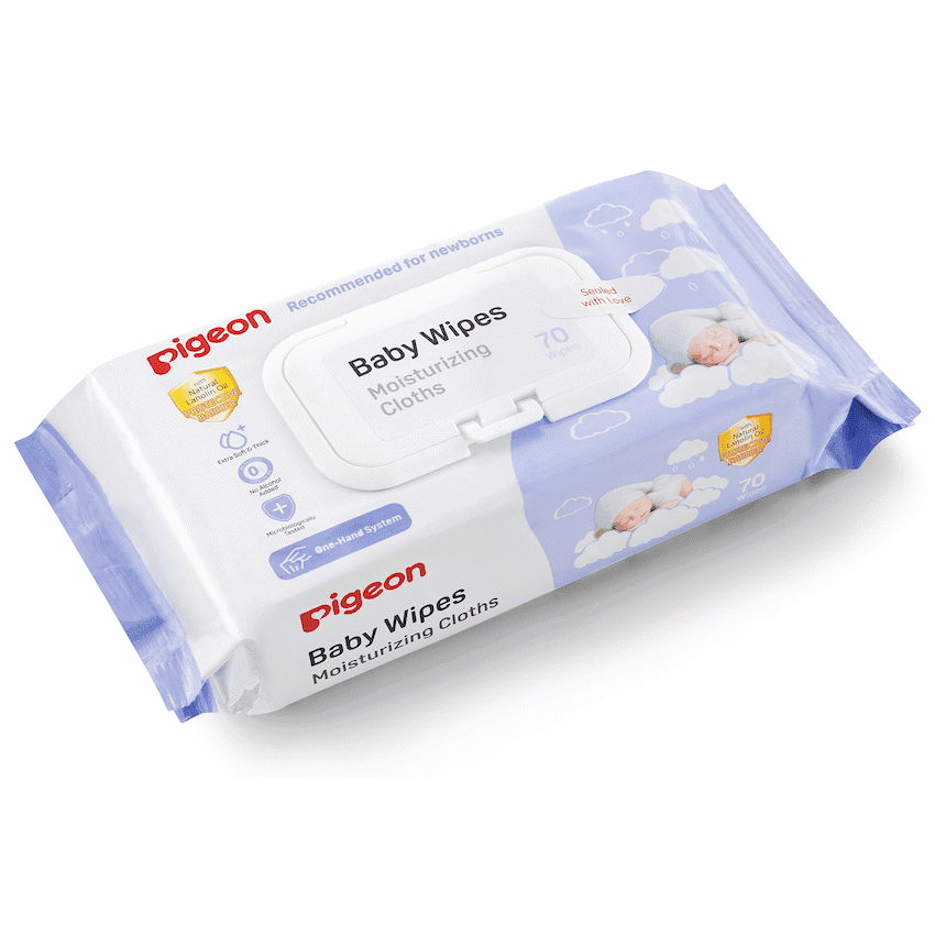 Pigeon – LANOLIN MOISTURIZING CLOTHS 70PC