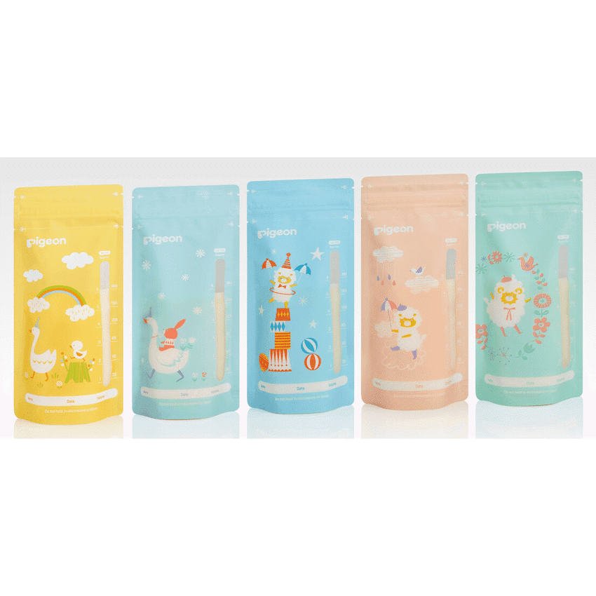 Pigeon – Breast Milk Storage Bag 180ml Animal Design