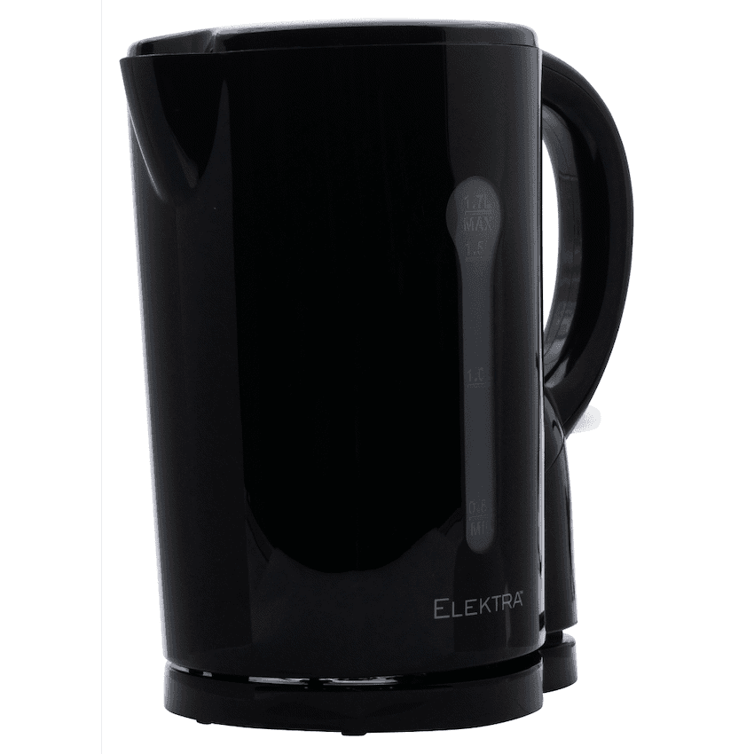 Elektra 1.7l Plastic Cordless Kettle – Black