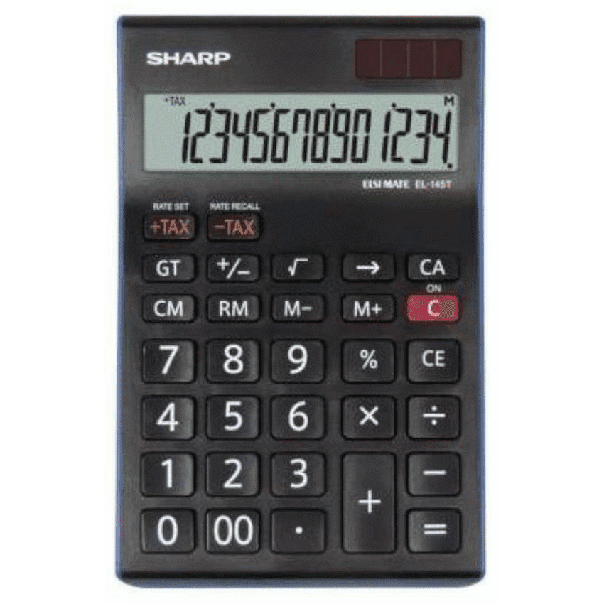 Sharp EL-145T Desk Calculator – 14 Digit Tax