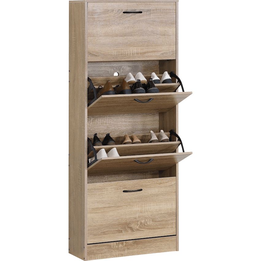 Everfurn Tamar Shoe Cabinet – Large – Oak