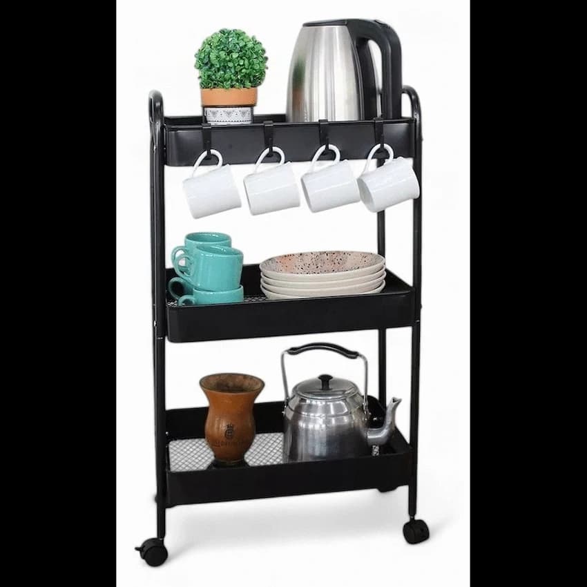 Everfurn Perth Rolling Cart – White