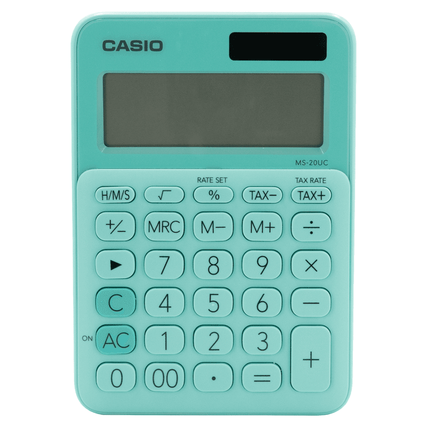 Casio MS-20UC – Desktop calculator 12 Digit – Green