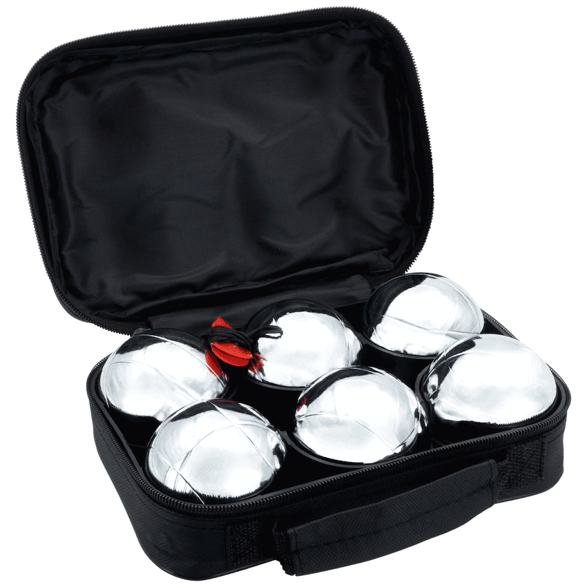 Quest 6pc Metal Boules Set – Silver