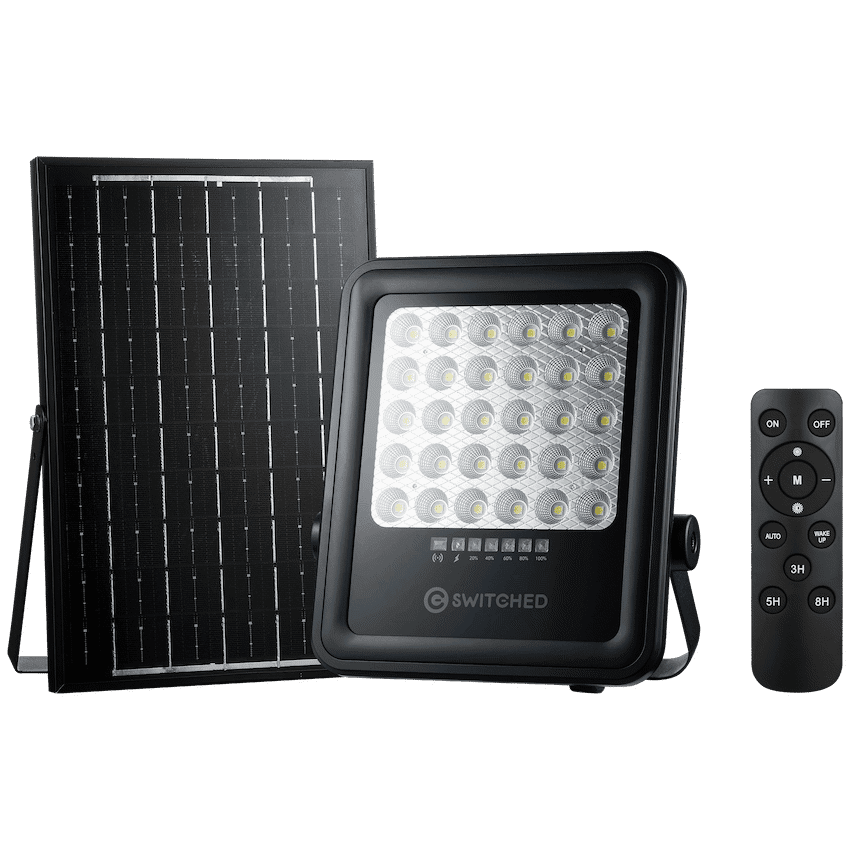 Switched Urban PRO Series – 100w Solar Floodlight with Remote