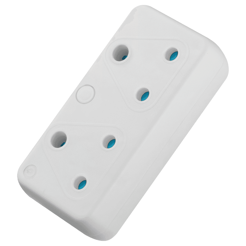 SWITCHED  2 Way Adaptor – White