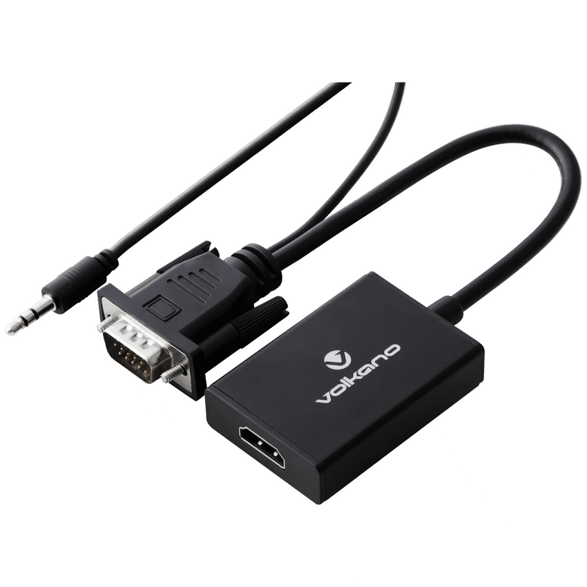 Volkano Append series VGA male to HDMI female converter, 10cm cable, with Sound