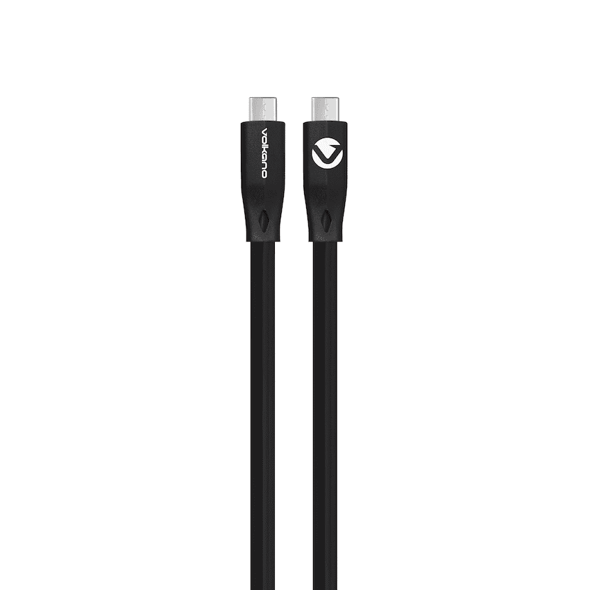 Volkano Slim Series Type-C to Type-C Cable 30W – Black (1.2m)