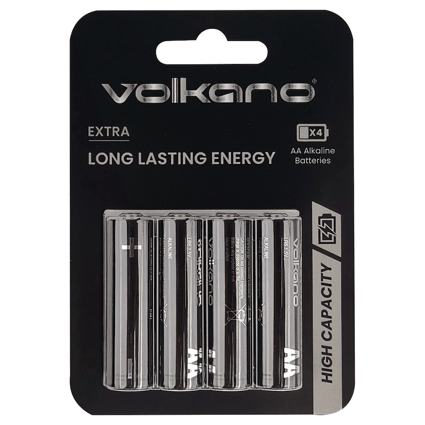 Volkano Extra series Alkaline Batteries AA pack of 4