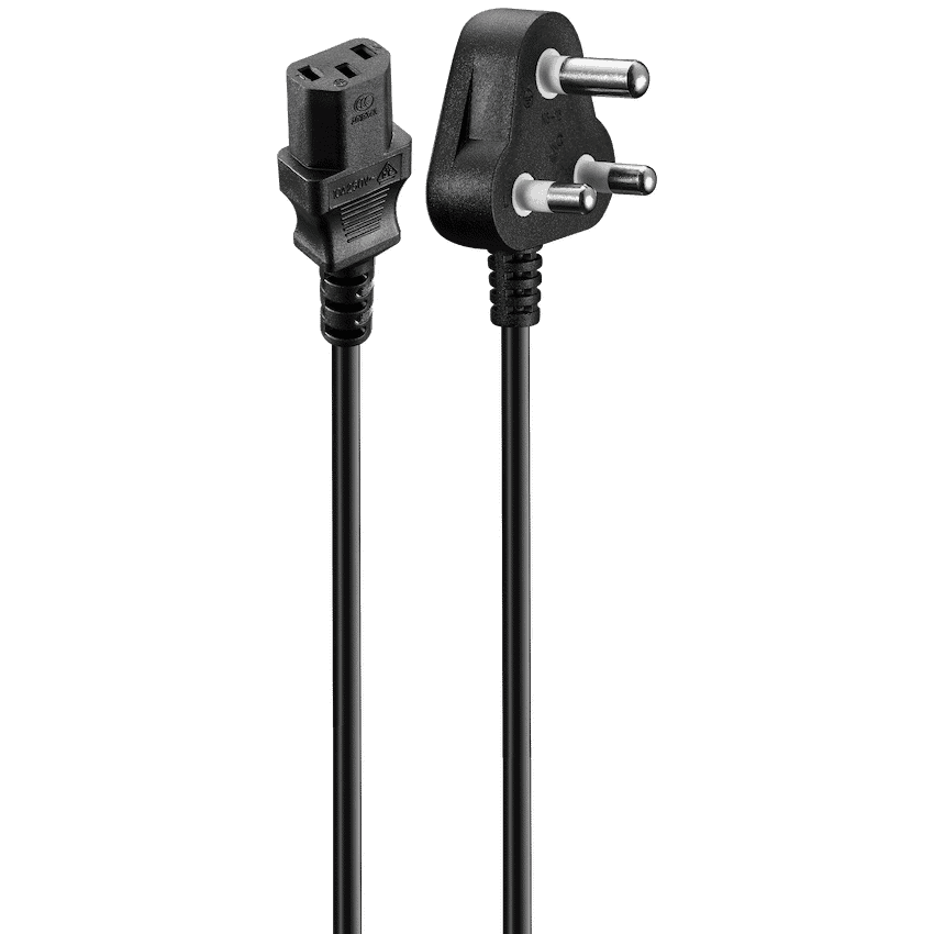 Volkano Presto Series Power Cable 3-Pin IEC to Type-M 1.8m 10a – Black