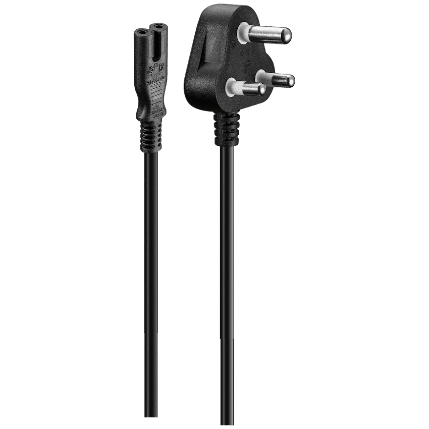 Volkano Presto series Power Cable Figure 8  to SA 3pin 1.8m 2.5A – black