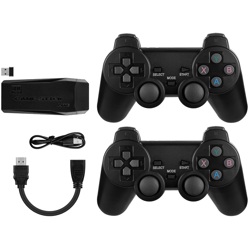 4K VX Game Console with Wireless Controllers – Black