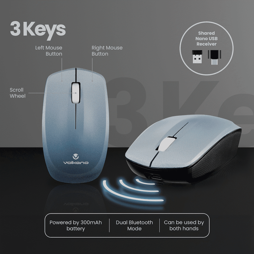 Volkano Prism Series Bluetooth Wireless Keyboard and Mouse thumbnail 4