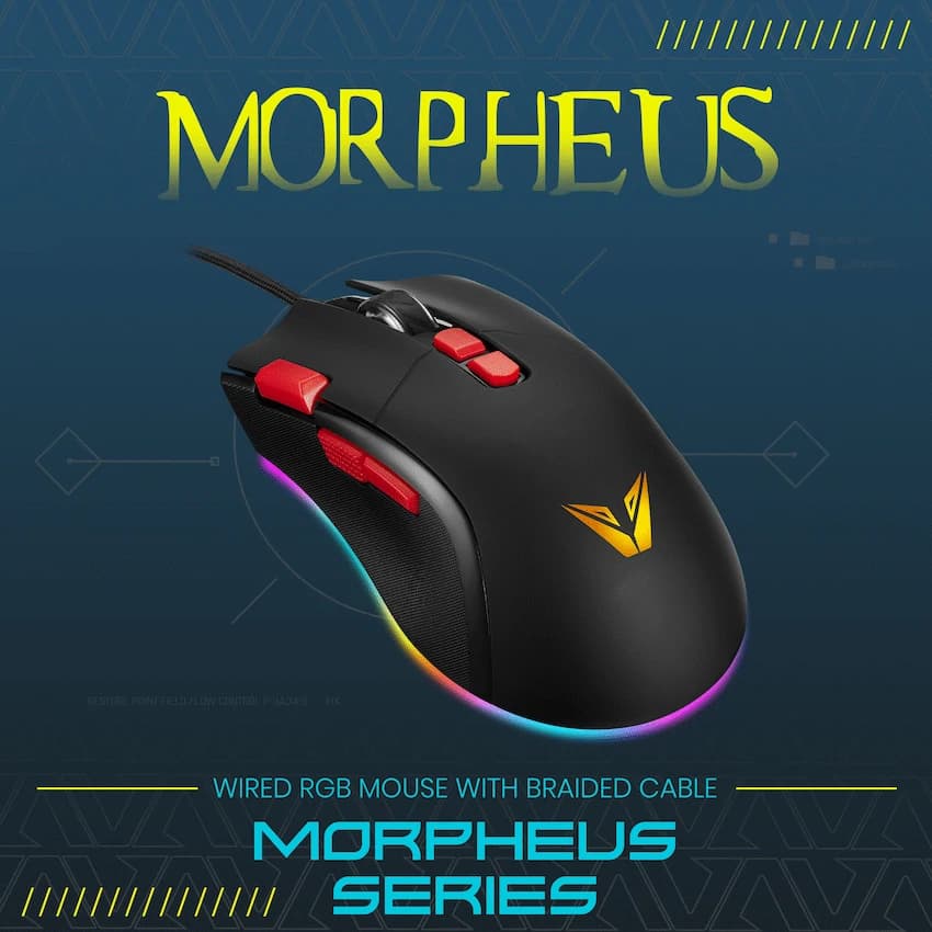 VX Gaming Morpheus Series Wired RGB Mouse with Braided Cable thumbnail 5