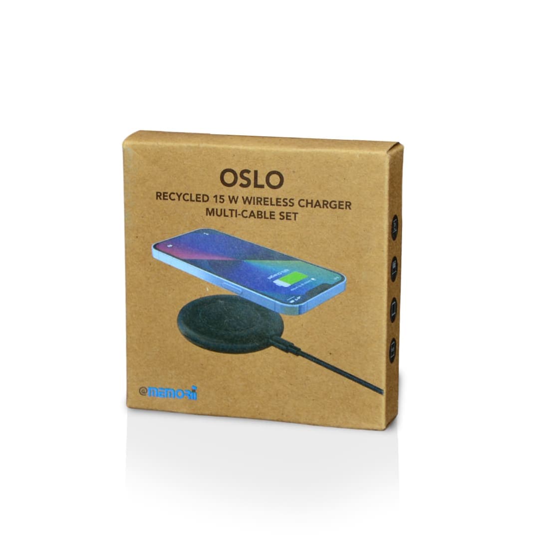 OSLO – @memorii Recycled 15W Wireless Charger Multi – Cable Set thumbnail 8