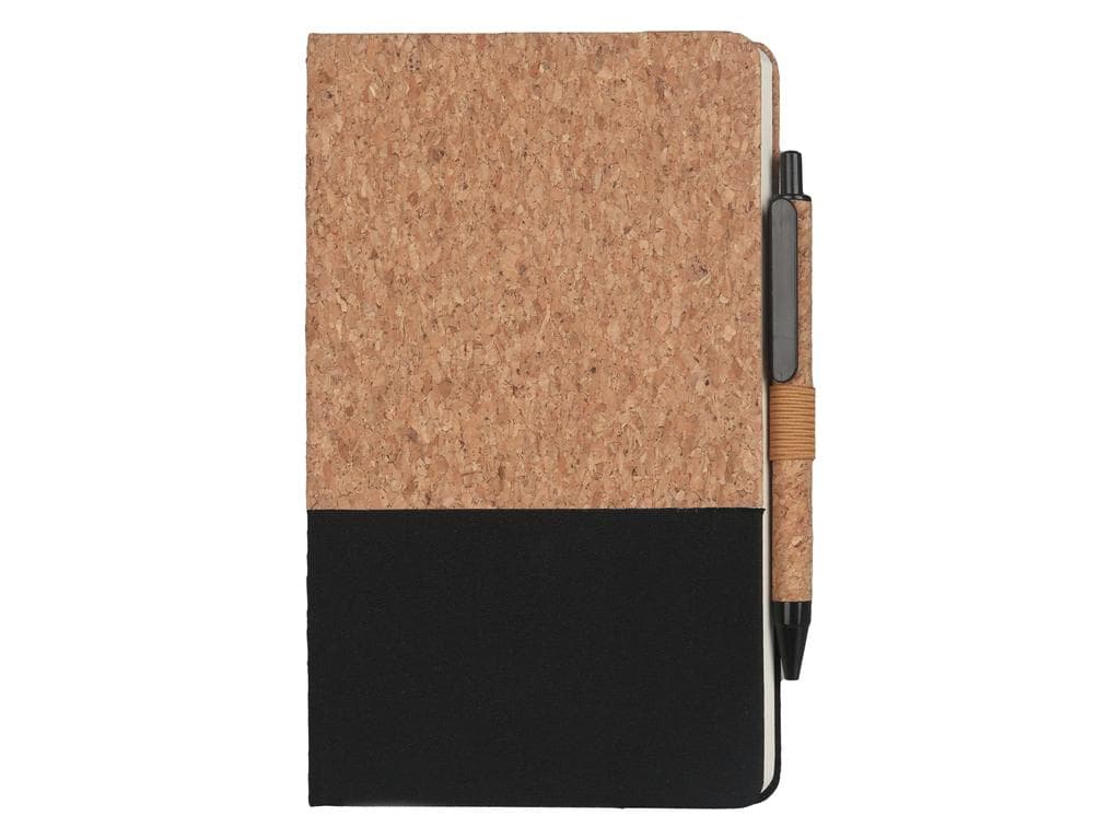 BORSA – eco-neutral A5 Cork Fabric Hard Cover Notebook and Pen Set