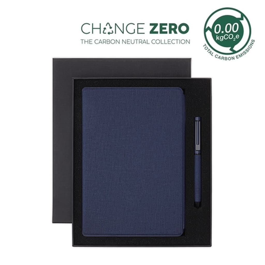 VARDIM – CHANGE ZERO Sustainable Gift Set with Refillable Notebook & Pen – Navy