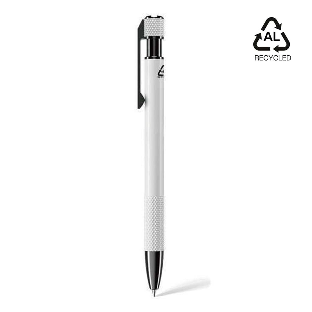 PILA – Recycled Aluminium Ballpoint Pen – White