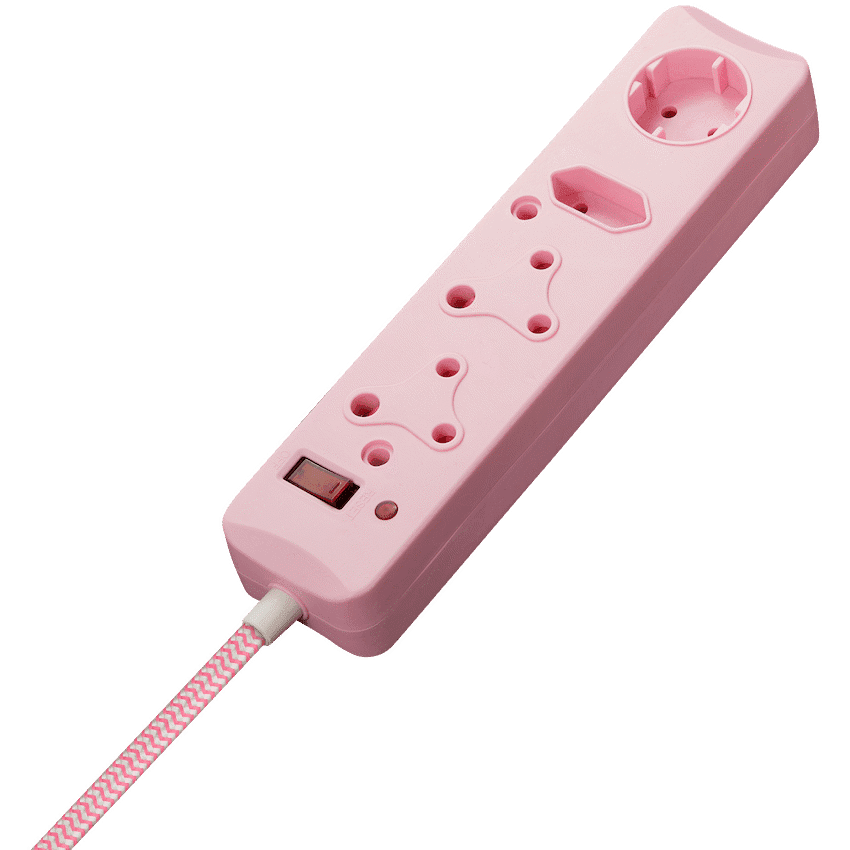 SWITCHED 4 Way Medium Surge Protected Multiplug 0.5M Braided Cord Blue thumbnail 5