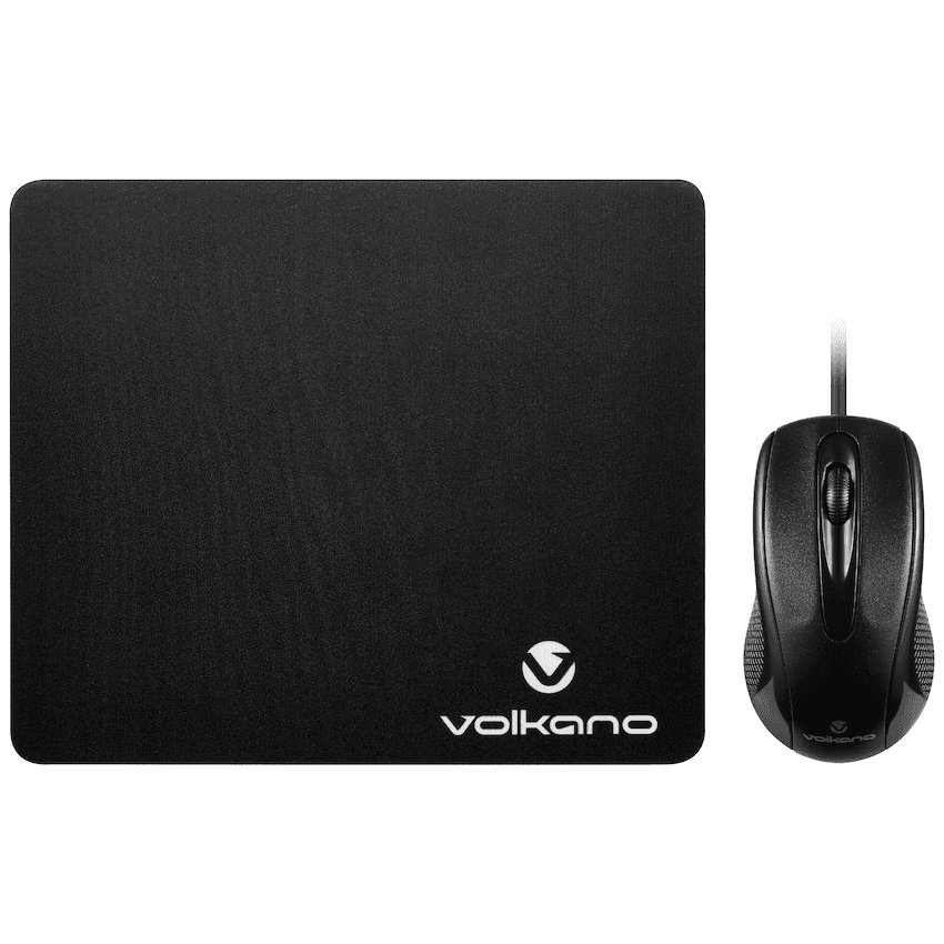 Volkano Slick series wired USB mouse with mousepad combo