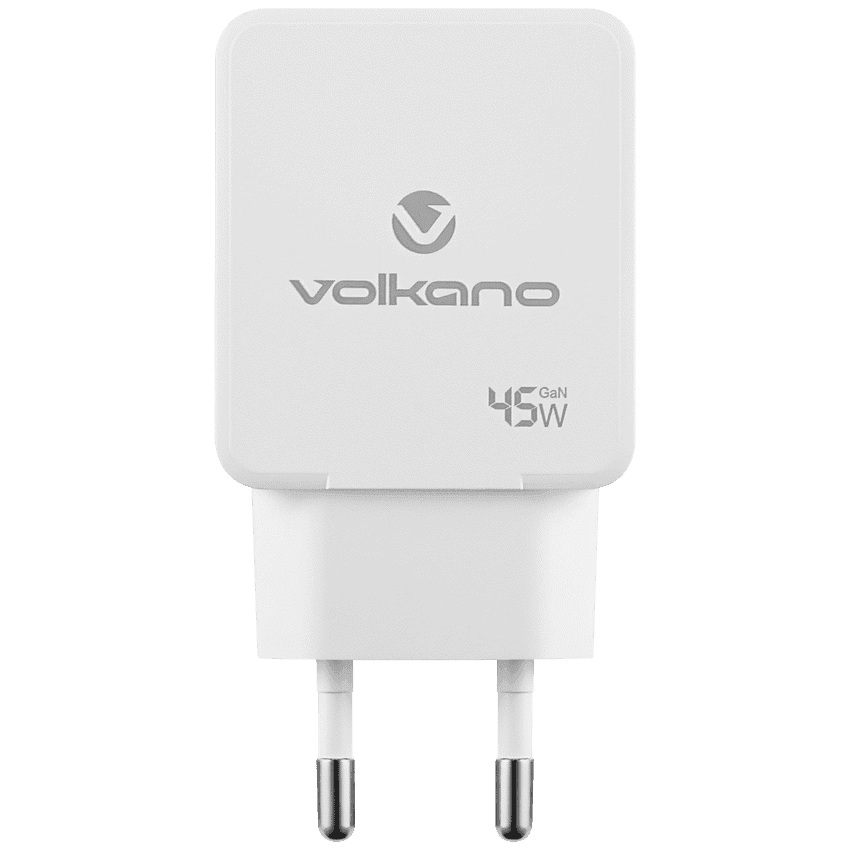 Volkano Potent Plus series 45W GaN Compact Dual USB and USB-C PD Wall Charger