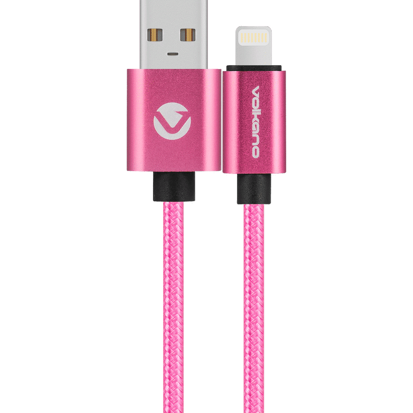 Volkano Fashion Series Lightning Cable 1.8m – Pink