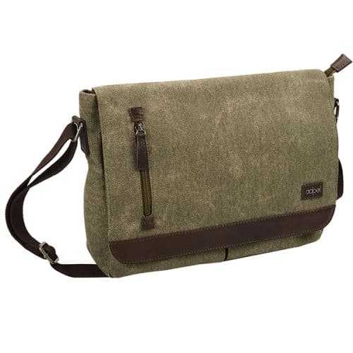 Canvas and Leather Shoulder Bag