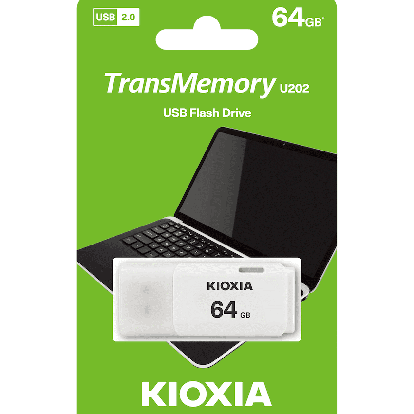 Kioxia 64gb USB 2.0 – White
