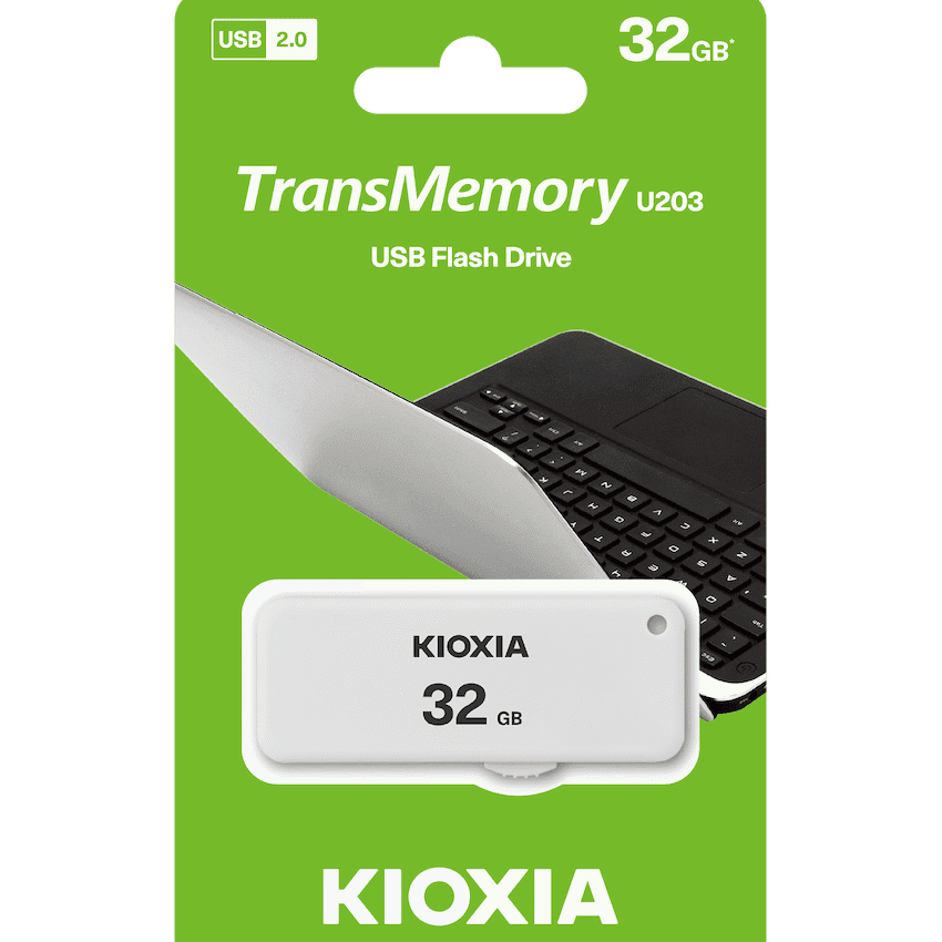 Kioxia U203W- 32GB USB 2.0 Yamabiko Slider Type