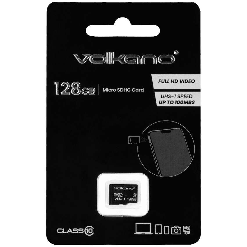 Volkano Micro Series Micro SD Card 128gb – Class 10