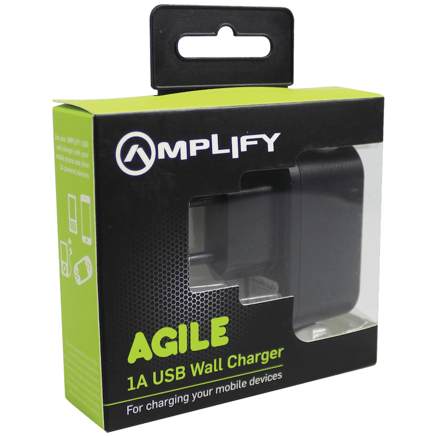 Amplify Agile Series Single USB 1a Wall Charger