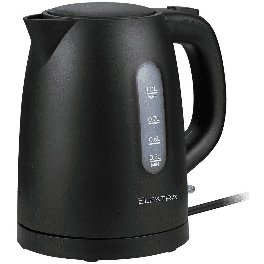 Elektra 1L Plastic Kettle - Black