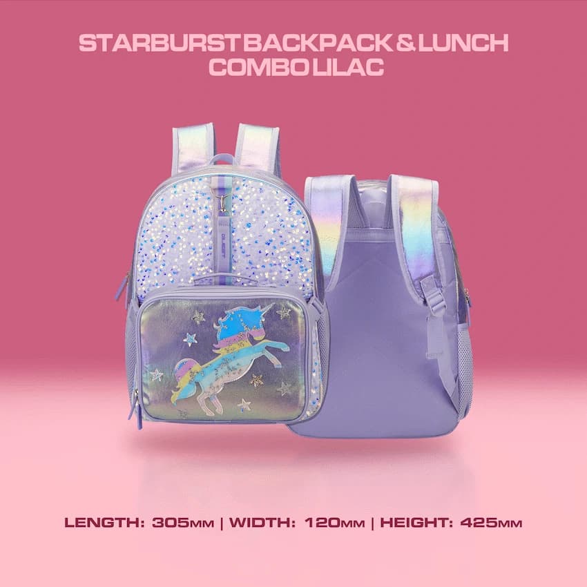 Quest Starburst Backpack & Lunch Combo Lilac