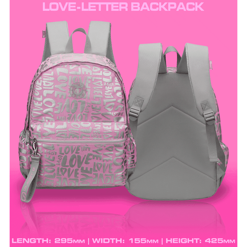 Quest Love-letter Backpack Pink