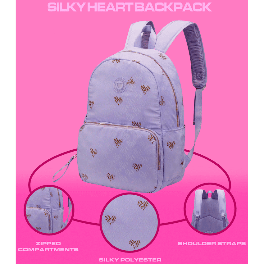 Quest Silky Heart Backpack Lilac
