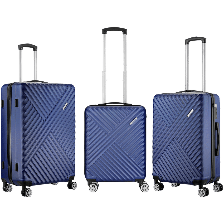 Travelwize Astra ABS 4-Wheels Spinner 3Pc Luggage Set Navy
