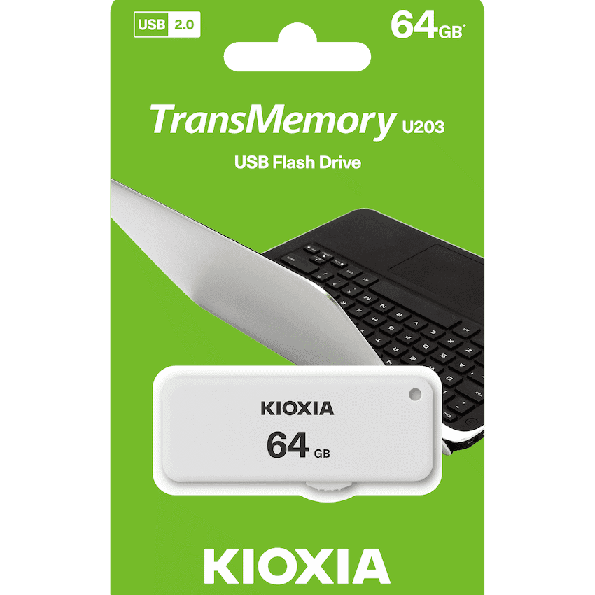 Kioxia U203W- 64GB USB 2.0 Yamabiko Slider Type