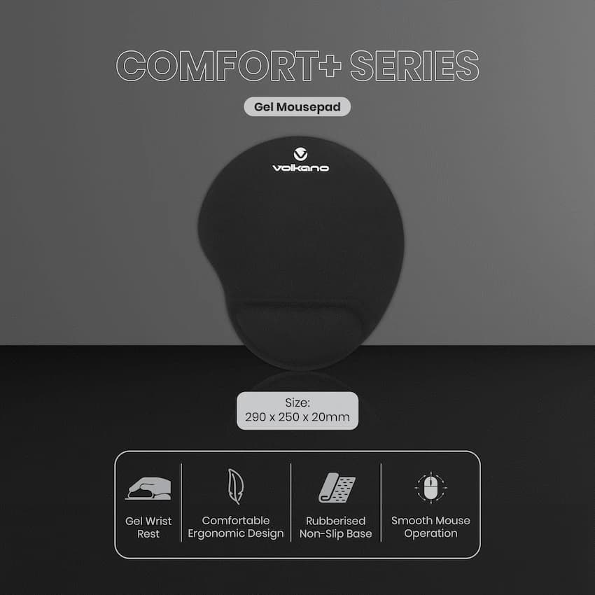 Volkano Comfort+ Series Gel Mouse Pad