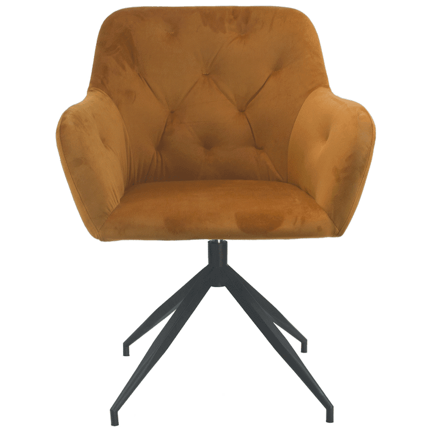 Everfurn Plush Swivel Casual Chair Burnt Orange - Single