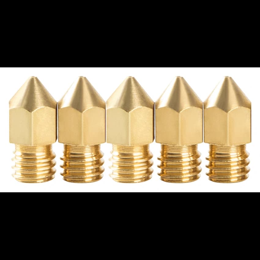 Creality M6 0.4mm Brass Nozzle - Big Head - 5 Pcs