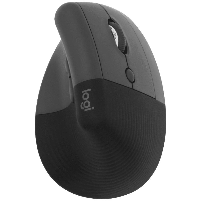 Logitech(R) Lift Vertical Ergonomic Mouse - Graphite / Black