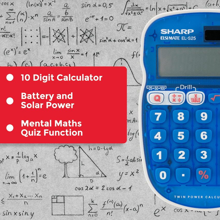 Sharp EL-S25 Calculator - Blue - Blister